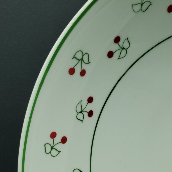 Schmidt Cherries Serving Bowl Schmidt White Porcelain Vegetable Serving Bowl - Picture 2 of 6